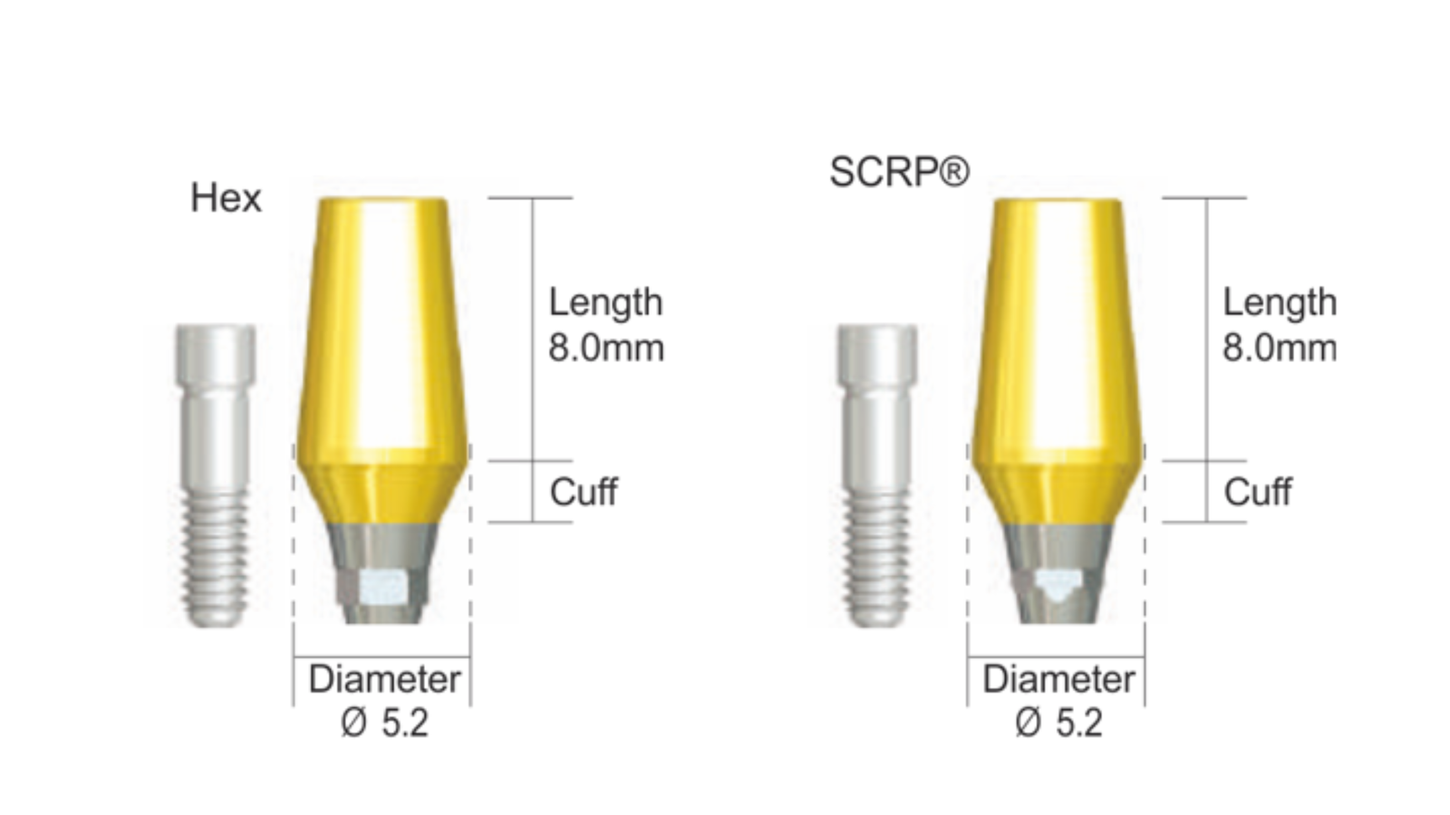 IS Hexed Shapable Abutment